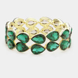 Teardrop Stone Evening Bracelet