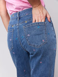 Charlie B Embroidered Jean Medium Blue