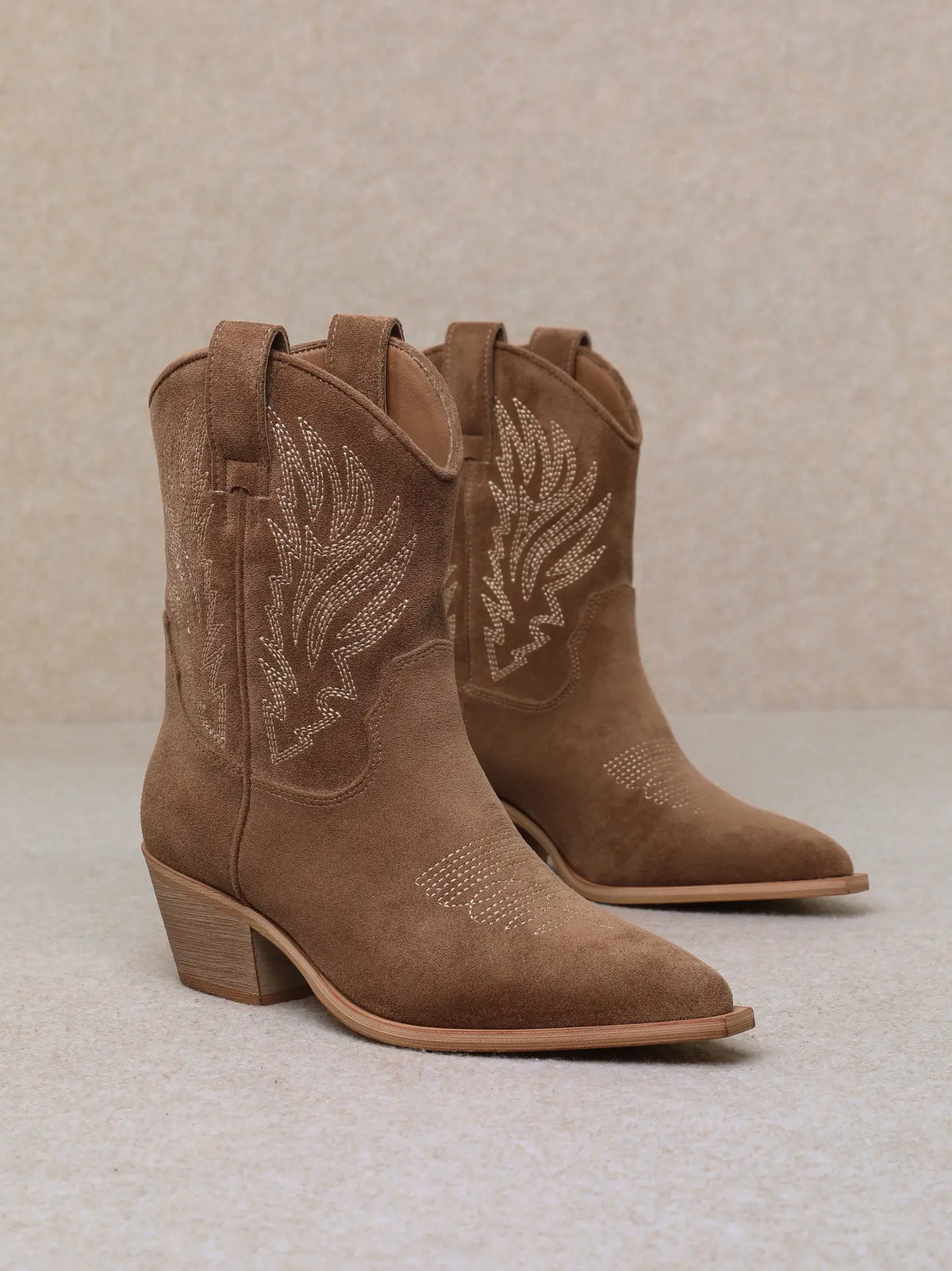 Claire Suede Booties Coffee
