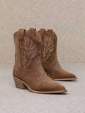 Claire Suede Booties Coffee