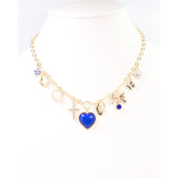 Bentley Charm Necklace Royal Blue White
