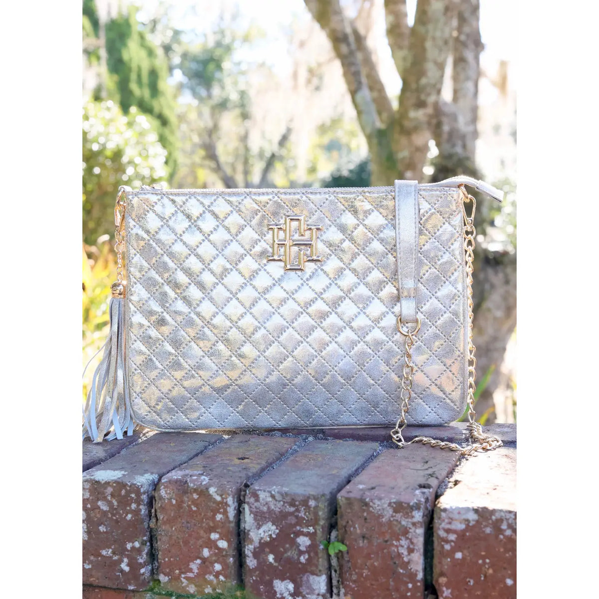 Caroline Hill Madelyn Clutch Champagne