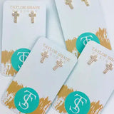 Taylor Shaye Ruth Cross Studs