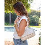 Caroline Hill Leigh Pearl Quilted Crossbody