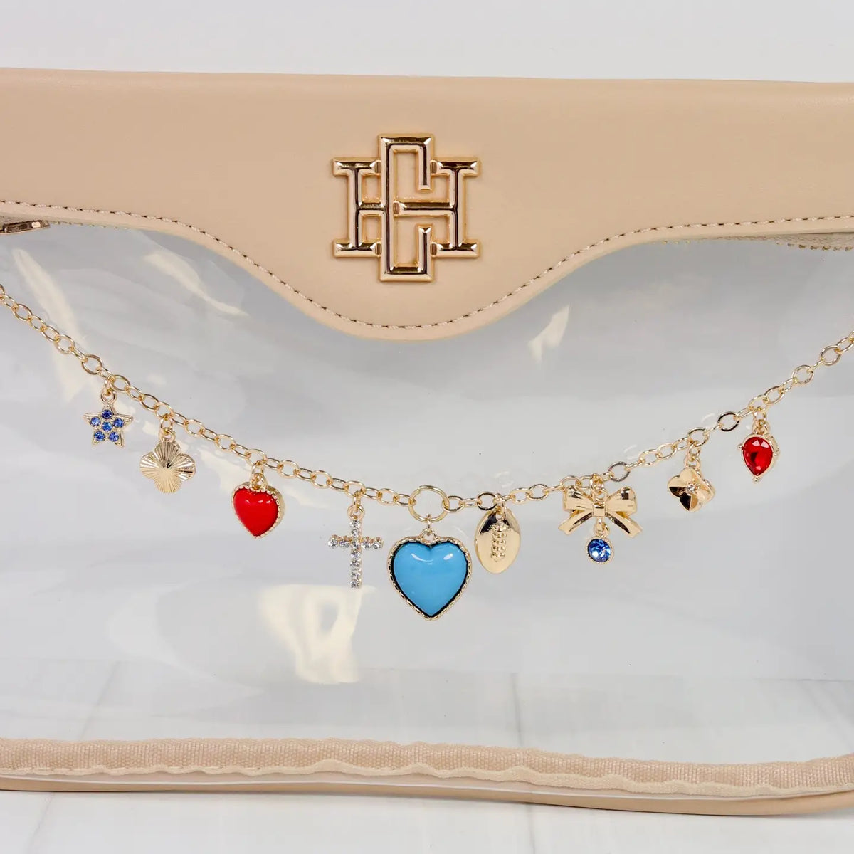 Avery Bag Chain Powder Blue Red