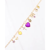 Avery Bag Chain Purple Gold