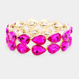 Teardrop Stone Evening Bracelet