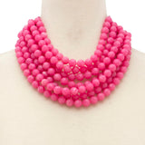 Signature Strand Statement Faceted Necklace -8 colors to choose from