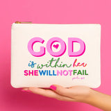 God Is Within Her Canvas Bag