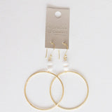 Leslie Curtis Alec Brushed Gold Hoop Earrings