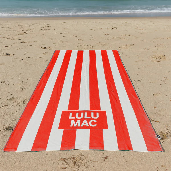 Lulu Mac Darby Beach Towel Red