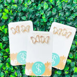 Taylor Shaye Crystal Butterfly Studs Clear