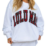 Lulu Mac White Plaid Sweatshirt