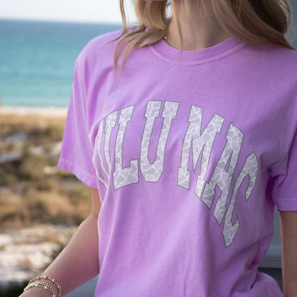 Lulu Mac Camo Tee Neon Violet