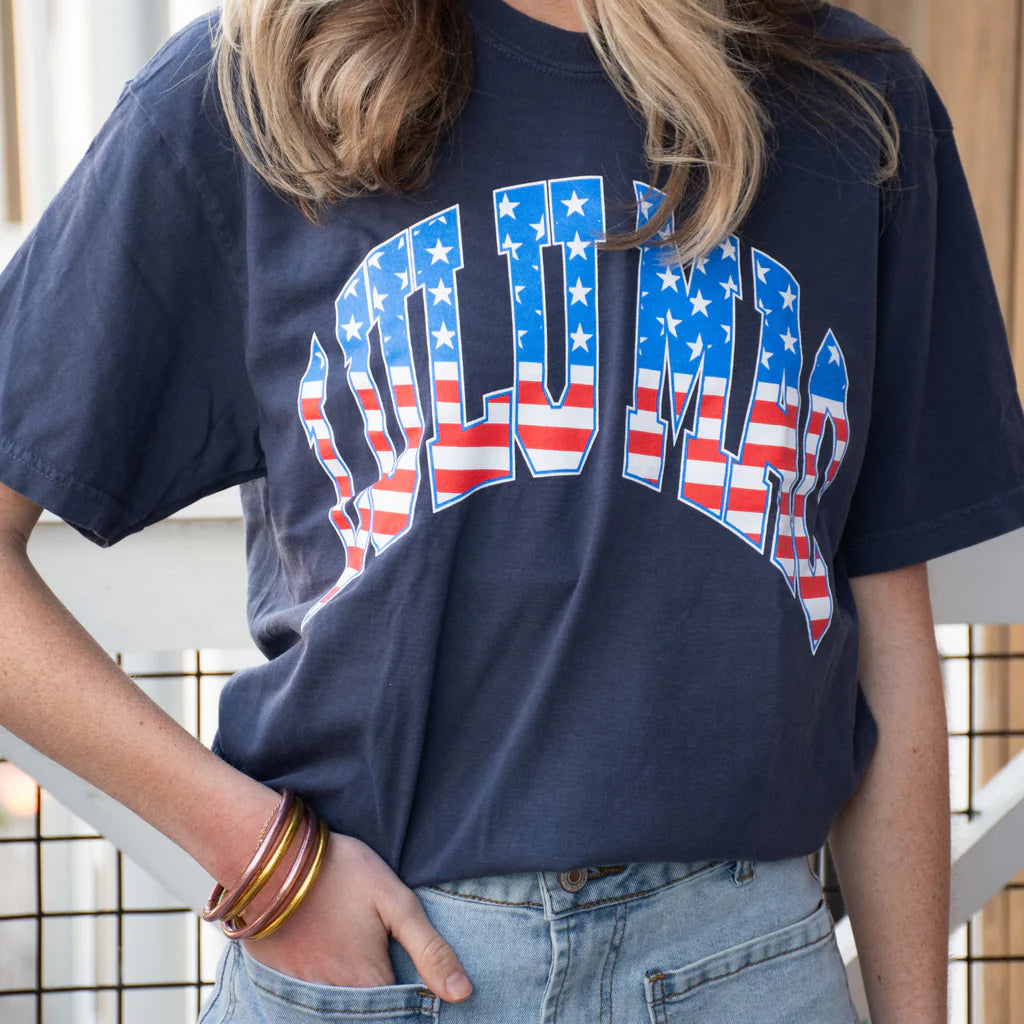 Lulu Mac Stars & Stripe Tee Navy