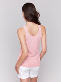 Charlie B Chevron Pattern Knit Cami Guava