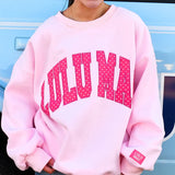 Lulu Mac Polka Dot Sweatshirt Light Pink