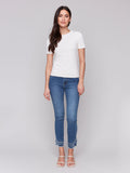 Charlie B Double Cloth Short Sleeve T Shirt Natural