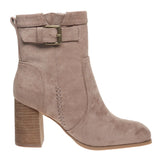 Cady 2 Buckle Boot Taupe Suede