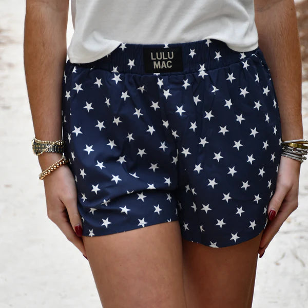 Lulu Mac Star Boxers Navy