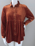 PLUS Umgee Velvet Collar Button Down Tunic Dress (various colors)