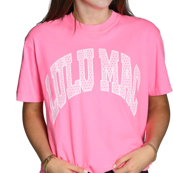 Lulu Mac Polka Dot Adult Tee Pink