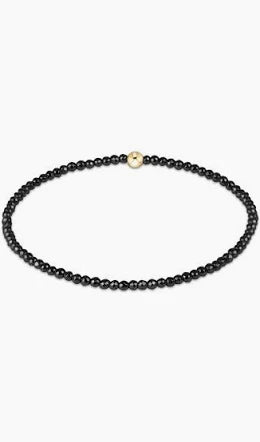 E Newton Faceted Hematite 2mm Bracelet