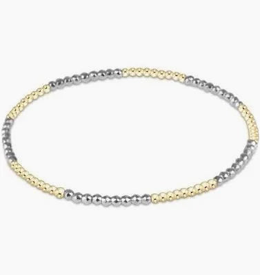 E Newton Bright Silver Faceted Hematite Blissful 2mm Bracelet