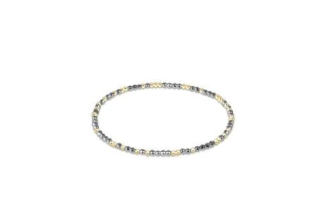 E Newton Hope Bright Silver Faceted Hemetite 2mm Bracelet