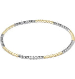 E Newton Silver Hematite Blissful 2mm Bracelet