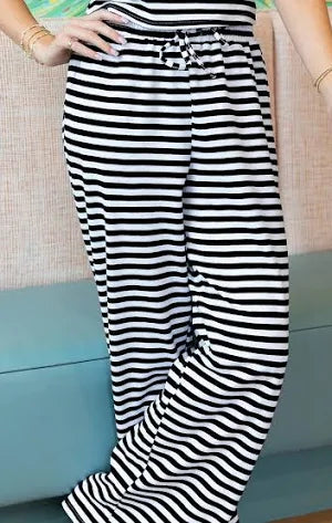 Lulu Mac Stripe Pant Black