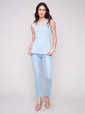 Charlie B V Neck Knit Cami Bluebell