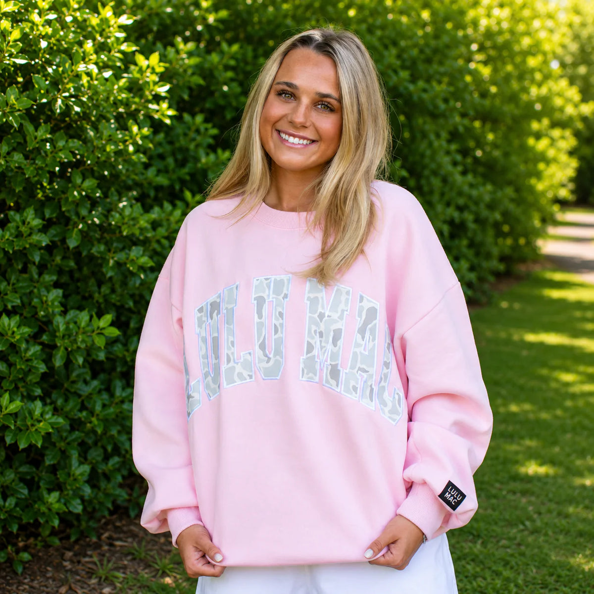 Lulu Mac Sweatshirt Light Pink White Camo