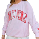 Lulu Mac Pink Candy Cane Sweatshirt
