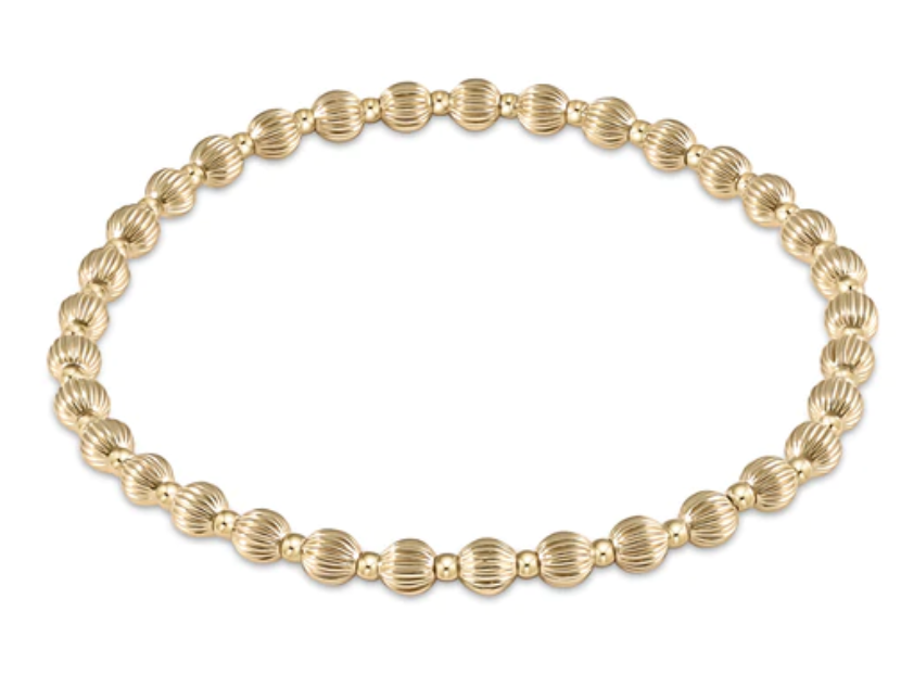 E Newton Dignity Grateful Pattern 4mm Bead Bracelet