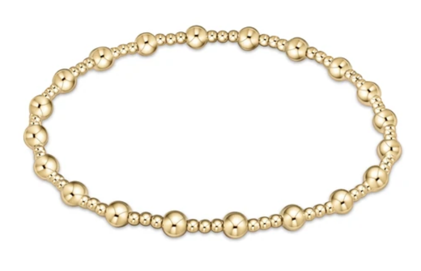 E Newton Classic Sincerity Pattern 4mm Bead Bracelet