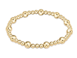 E Newton Classic Sincerity Pattern 6mm Bead Bracelet