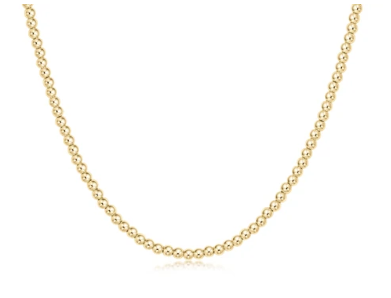 E Newton 15" Choker Classic Gold 3mm Bead