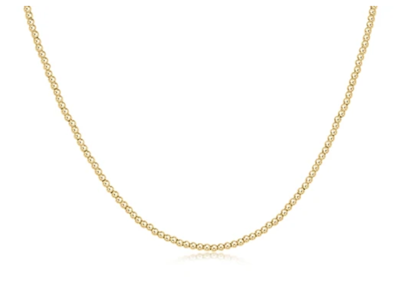 E Newton 15" Choker Classic Gold 2.5mm Bead