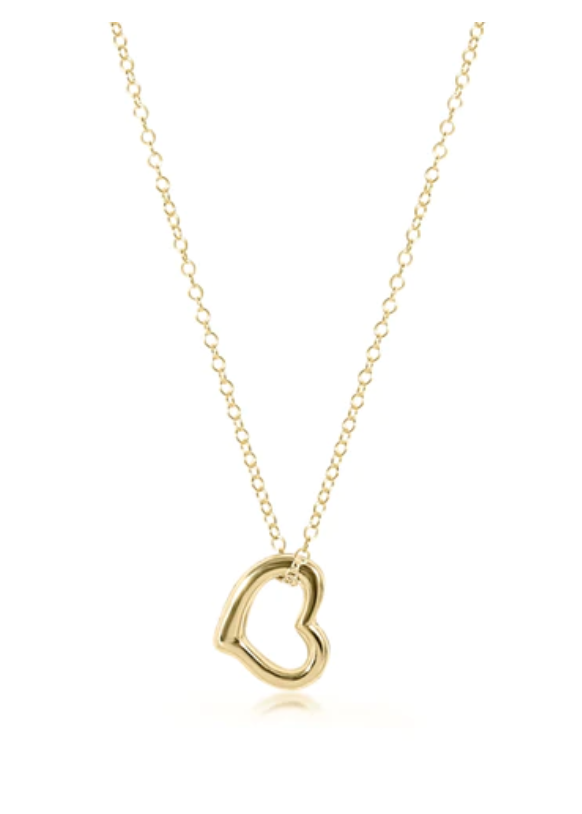 E Newton 16" Necklace Gold - Love Charm
