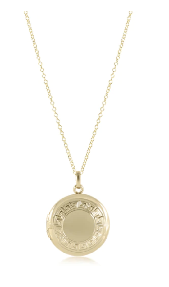 E Newton 18" Necklace Gold - Cherish Medium Locket - Gold