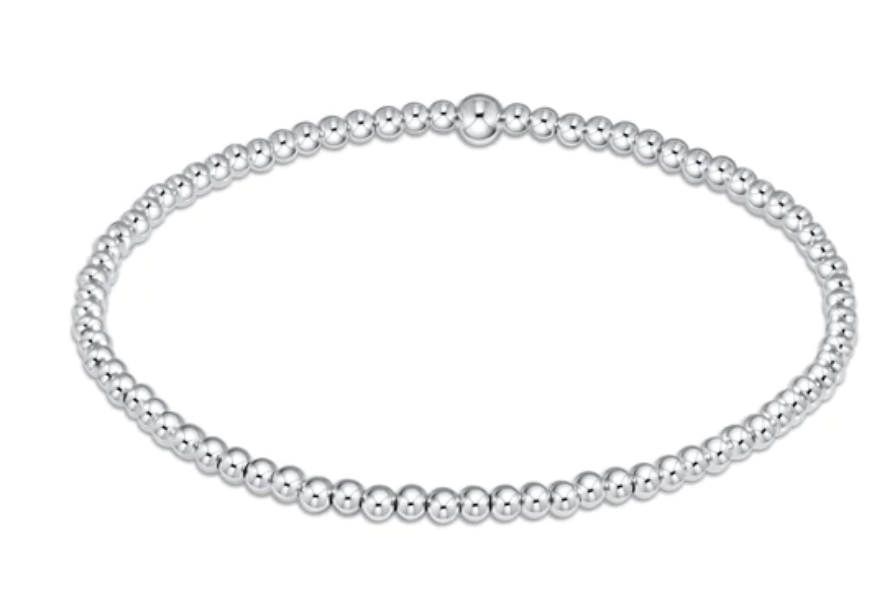 E Newton Classic Sterling Bracelet 2.5mm Bead