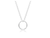 E Newton 16" Sterling Halo Charm Necklace