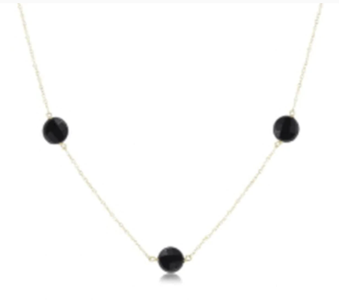 E Newton 15" Choker Admire Simplicity - Faceted Onyx