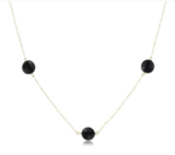 E Newton 15" Choker Admire Simplicity - Faceted Onyx