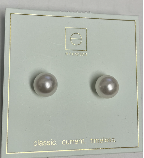 E Newton Classic 10mm Ball Stud Pearl