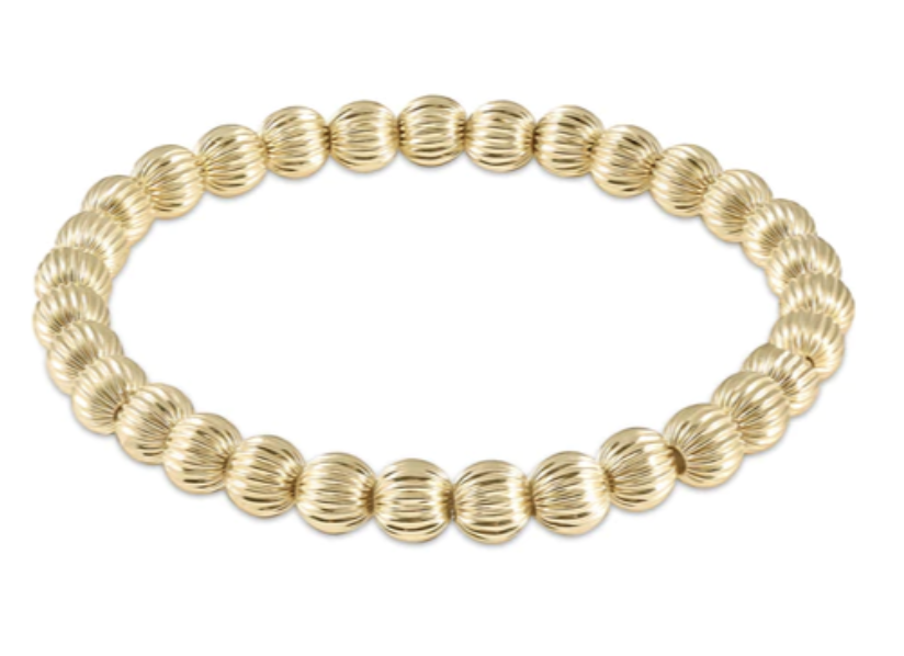 E Newton Dignity Gold 8mm Bead Bracelet