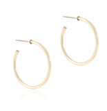E Newton Round Gold 1.75" Post Hoop