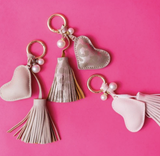 Hollis Dusty Rose Heart Keychain 4 Colors