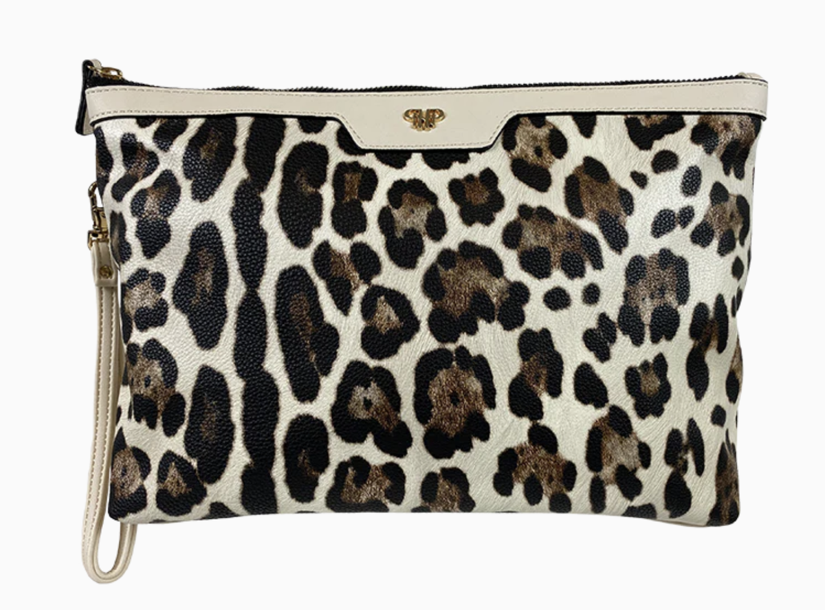 PurseN Getaway Litt Makeup Case Cream Leopard
